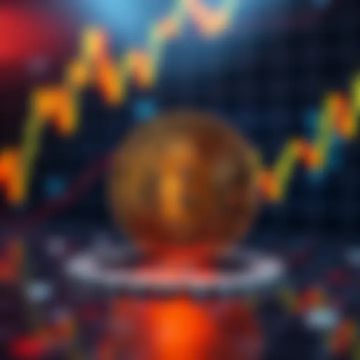 Bitcoin Symbol and Chart Bitcoin symbol with a rising chart background, representing cryptocurrency growth