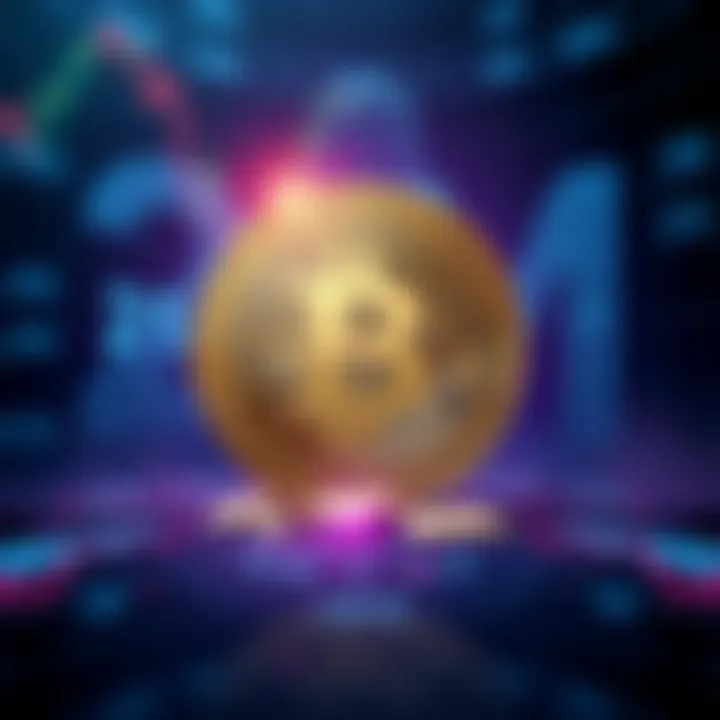 Bitcoin total supply concept A visual representation of Bitcoin with a digital coin and a background showing the number 21 million, symbolizing the total supply cap, overlaid with financial graphics.