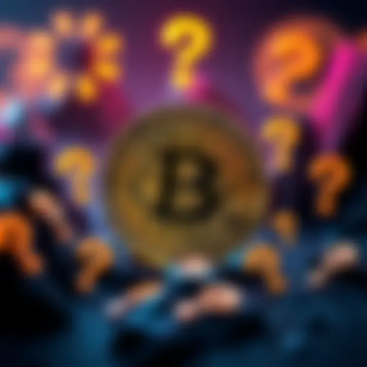 A graphic showing the logo of a Bitcoin treasury company with question marks around it, representing uncertainty and scrutiny in the crypto market.