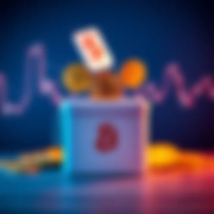 A ballot box with Bitcoin symbols, representing the integration of cryptocurrency in voting processes.