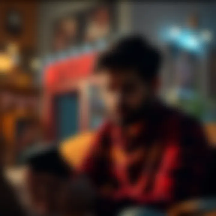 Individual contemplating a 1.5% yearly withdrawal from Bitcoin while looking at family photos