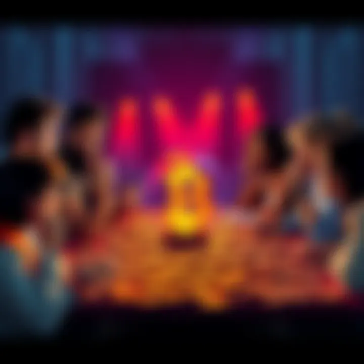 A diverse group of Bitcoin enthusiasts discussing power dynamics around a table filled with digital currency symbols