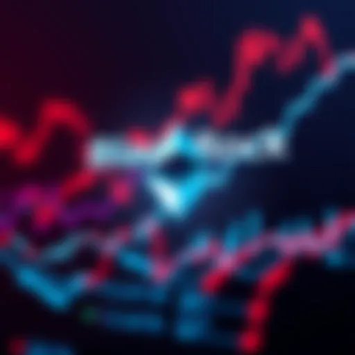 BlackRock logo with Ethereum symbol and a graph showing rising investment trends