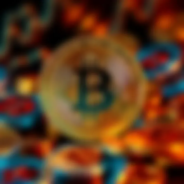 A graphic showing Bitcoin coins with the BlackRock logo, symbolizing BlackRock's status as the largest Bitcoin holder.