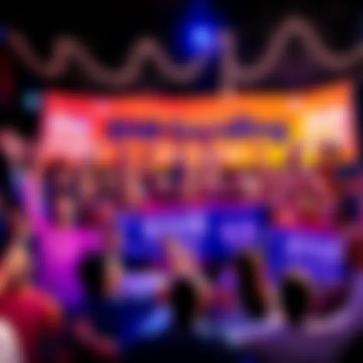 BNB Chain Community Celebrating Success A vibrant group of people celebrating with memes and banners representing BNB Chain's success in the crypto market