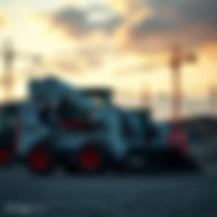 A Bobcat 300 machine displayed outdoors with construction sites in the background, symbolizing missed selection opportunities.