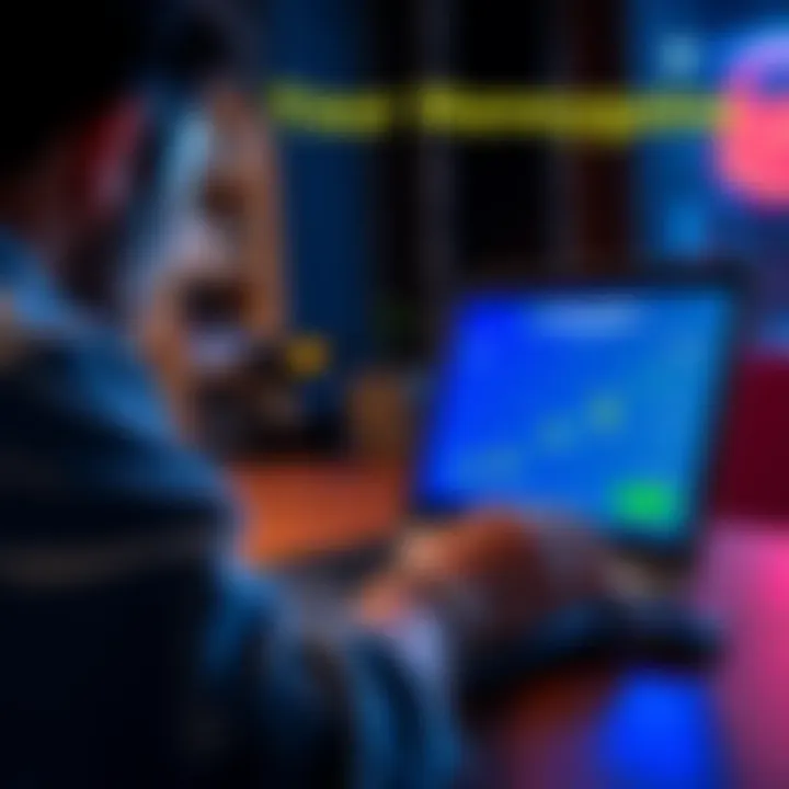 A person looking at a laptop screen with Honeygain app open, showing earnings increase