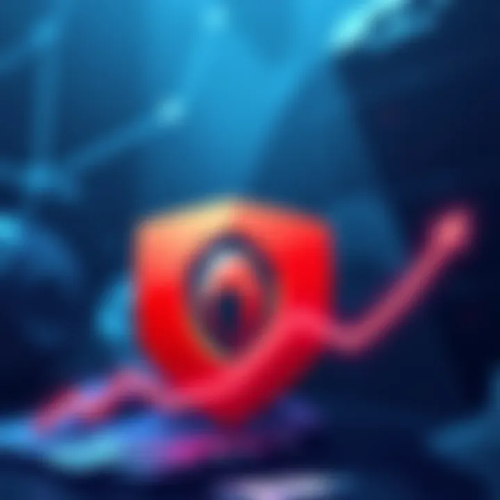 Brave Browser and BAT Comparison Illustration showing the Brave Browser logo with a declining graph representing BAT's stagnation, highlighting the contrast between the two.