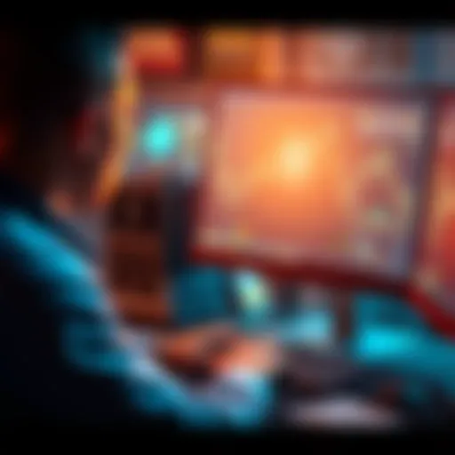 A person using a computer to connect SOL coin with ETH coin, illustrating a safe cryptocurrency transaction.
