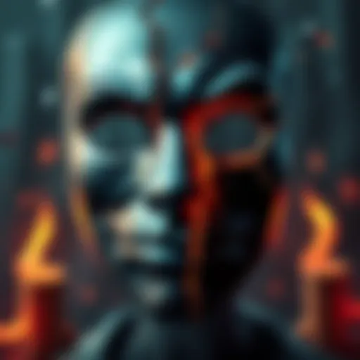 A broken mask symbolizes deception and hidden truths, revealing the emotions behind dishonesty.