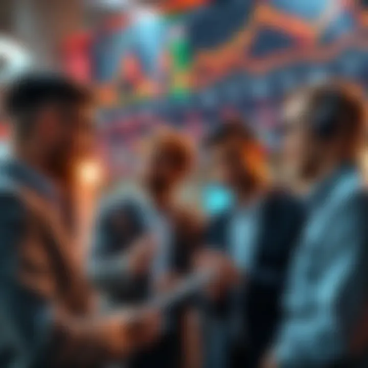 Bull Market Confidence A group of analysts discussing financial charts and trends, showing optimism for the bull market despite challenges