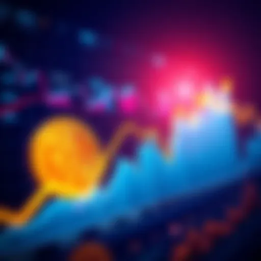 A graph showing the ups and downs of cryptocurrency prices, with a bold indication of Bitcoin's dominance at 60%.