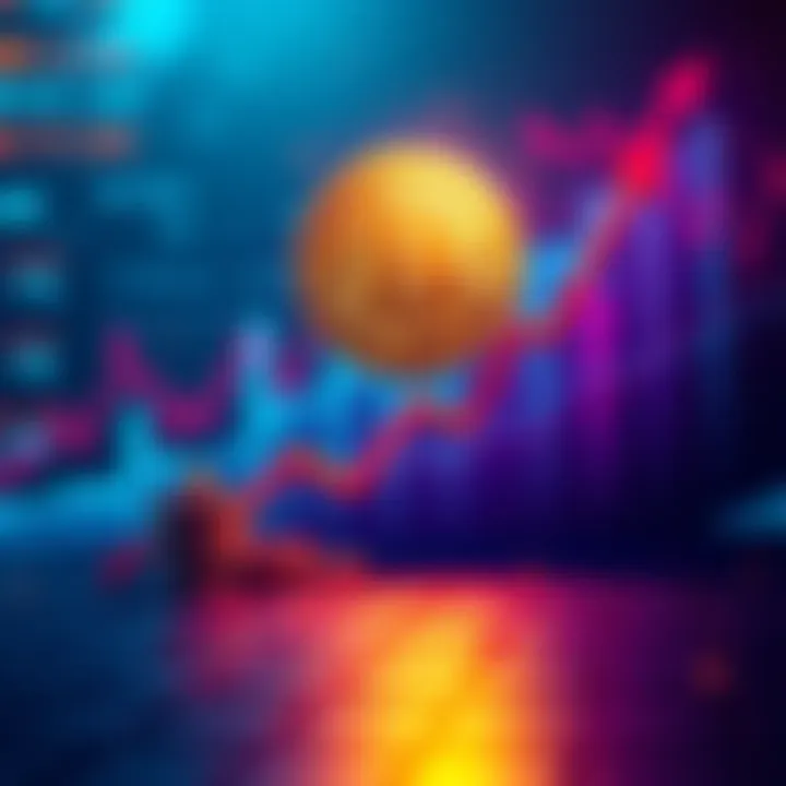 An optimistic view of Bitcoin with charts showing price increase, dollar signs, and a rising arrow, representing predictions of reaching $150K by 2025.