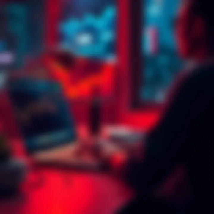 A person purchasing Monero (XMR) using a laptop at a desk with cryptocurrency charts on the screen.