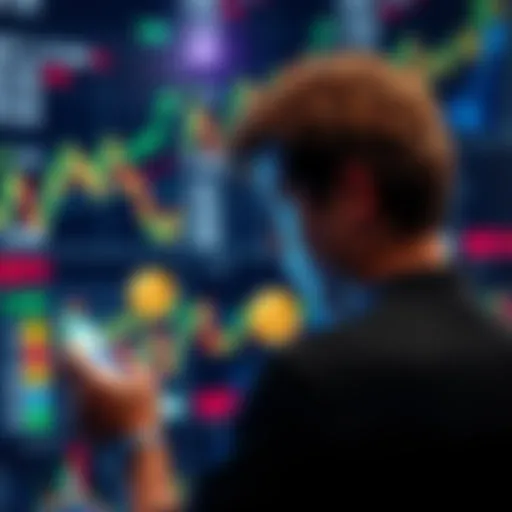 Person looking at different options to buy Monero XMR without using Kraken, with charts and digital currency icons in the background
