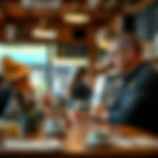 A cafe manager in a small Australian town talks to customers about Bitcoin, highlighting the early stages of crypto education in the community.