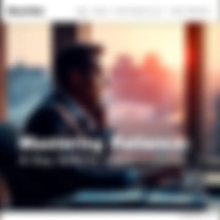 Calm Business Person A calm business person sitting at a desk with a thoughtful expression, looking out a window as they wait for an important decision