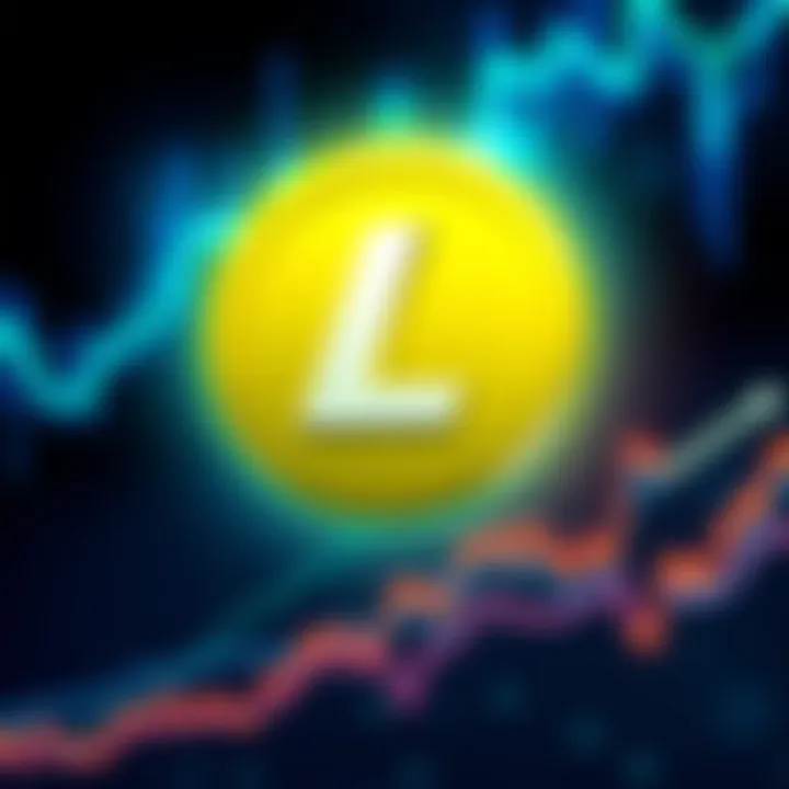 A visual representation of the Canary Litecoin ETF launching, featuring the Litecoin logo and a graph showing rising market trends.