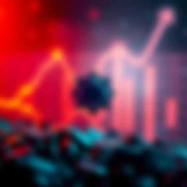 A digital representation of the Cardano logo with a rising graph in the background, symbolizing growth in investment