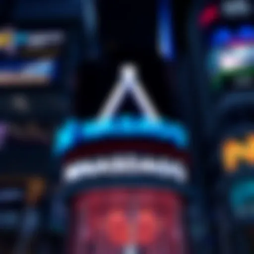 Cardano (ADA) logo with NASDAQ sign in the background