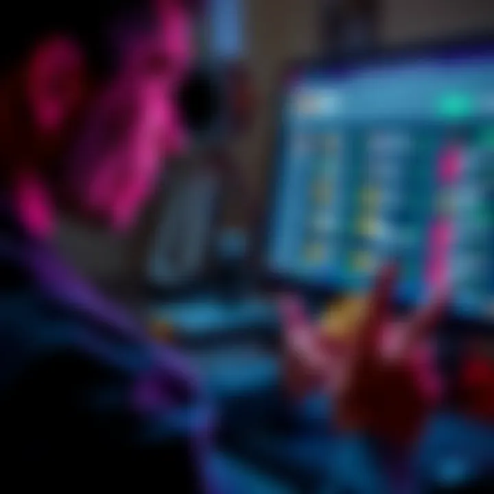 A person holding Bitcoin coins and looking at a computer screen with cashout options