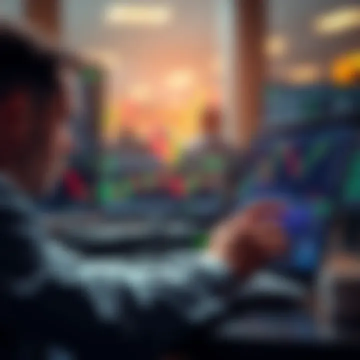 Centralized Exchange Overview A trader reviews features of centralized exchanges on a laptop with trading charts in the background.