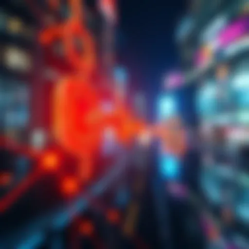 Chainlink symbol connecting major banks and financial institutions like Mastercard and SBI Digital Markets, representing financial collaboration