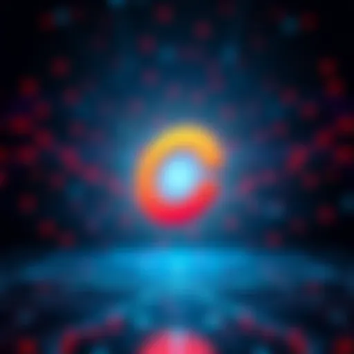 A visual representation of the Chainlink logo set against a dynamic blockchain background to symbolize its growth among investors and developers