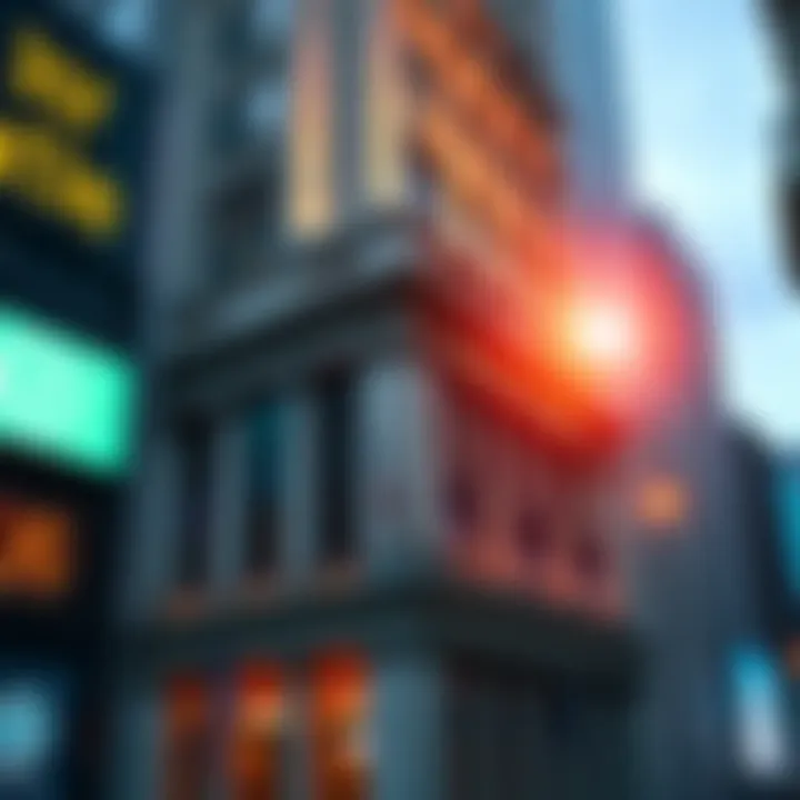 A view of the NYSE building with digital currency symbols and the USDC logo, representing Circle's public listing and the stablecoin discussion.