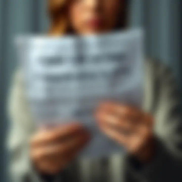 A person holding a legal document with a concerned expression, symbolizing the effort to claim compensation for lost savings due to the FTX collapse.