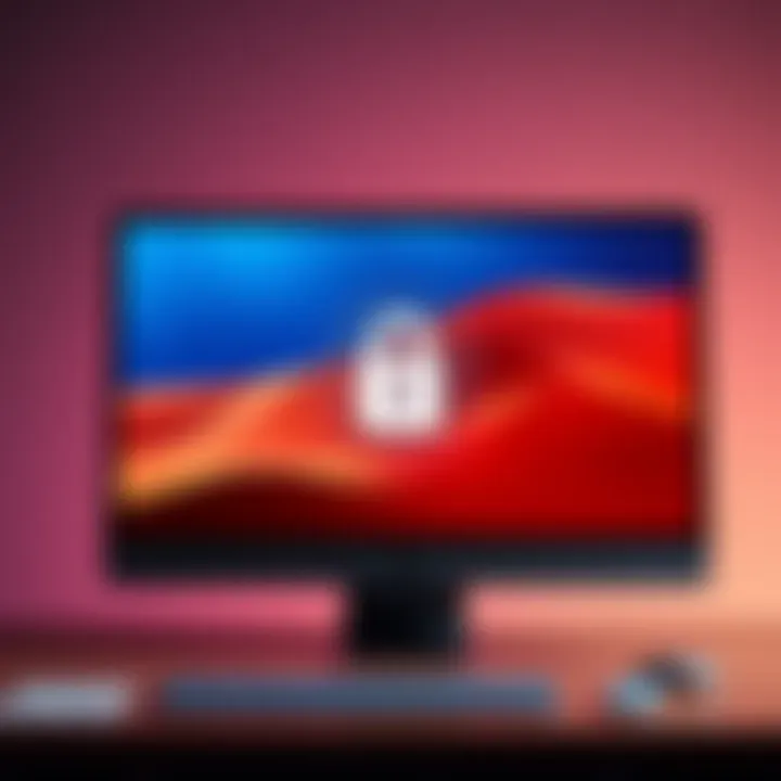A Mac screen displaying a clipboard security app with a lock symbol, designed for Ledger wallet users.