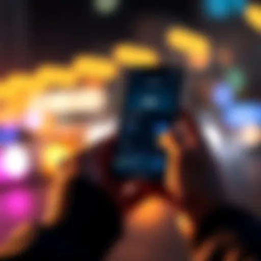 A person holding a smartphone, checking their Coinbase account with a small balance of $18 visible on the screen.