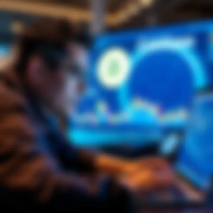 Coinbase Challenges in 2025 A person looks worried while checking cryptocurrency charts on a laptop with a Coinbase logo in the background.