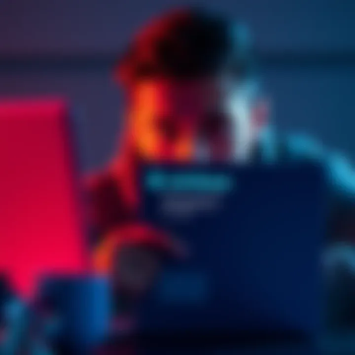 Coinbase Funds Freeze A person looking worriedly at a laptop showing a Coinbase warning message about frozen funds.