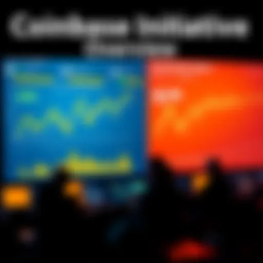 A graphic showing Coinbase's new initiative with charts and user comments from forums.