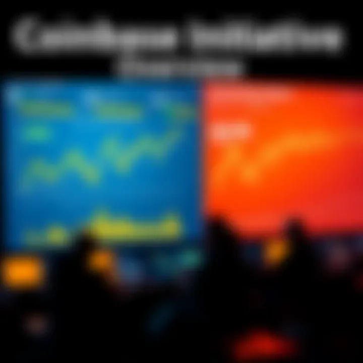 A graphic showing Coinbase's new initiative with charts and user comments from forums.