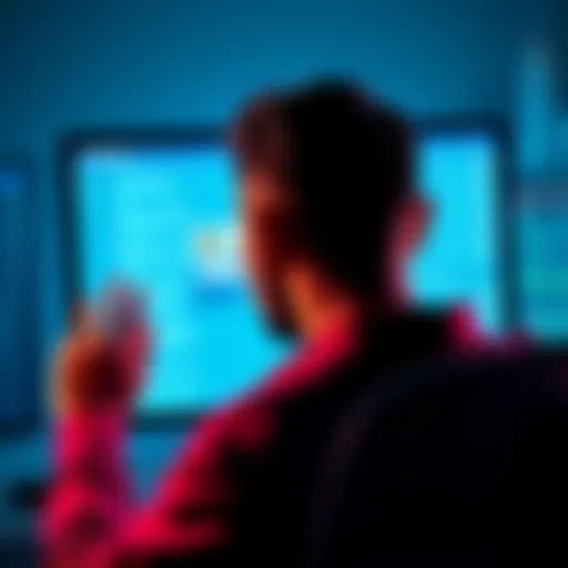 A frustrated person looking at a computer screen showing a Coinbase login error message