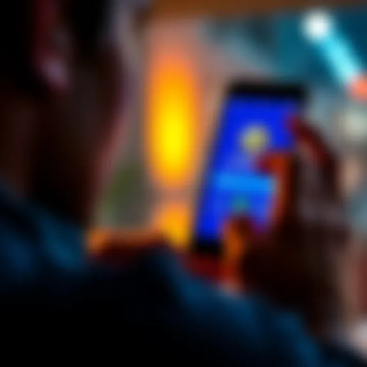 A person looking at a smartphone displaying the Coinbase login screen while looking frustrated about identity verification issues