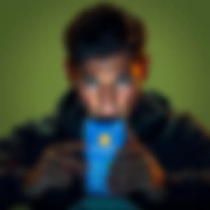 A frustrated individual staring at a phone displaying the Coinbase Wallet app, symbolizing the passkey access issue.