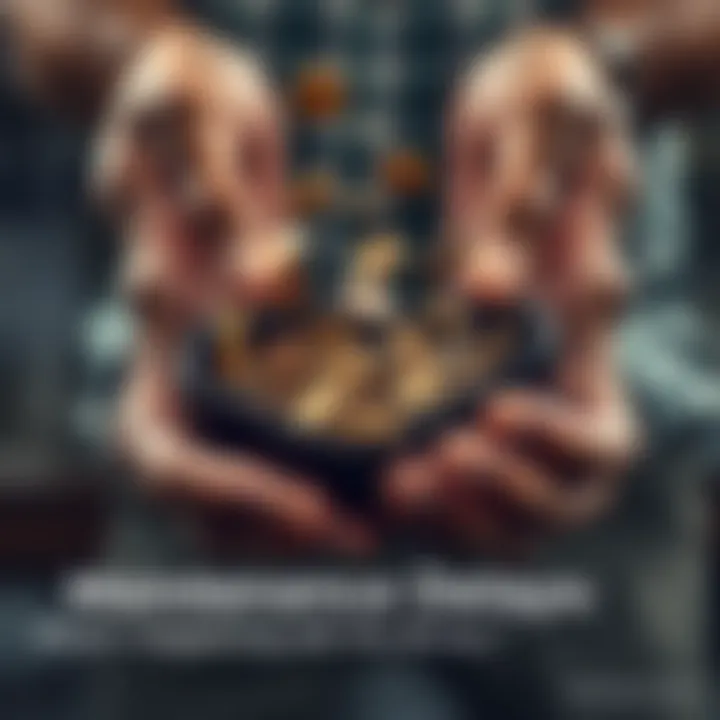 A person's hands holding a wallet with coins spilling out, symbolizing financial concerns during maintenance delays.