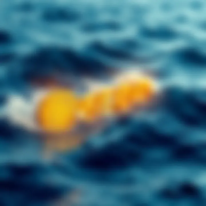 A graphic showing 660,000 coins surrounded by ocean waves, representing the journey to reach 1 million coins with excitement for the upcoming SmartContracts launch.
