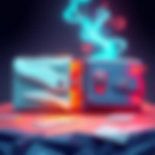 Illustration showing a cold wallet and a hot wallet side by side, with visual security features highlighted for each type, representing cryptocurrency storage options