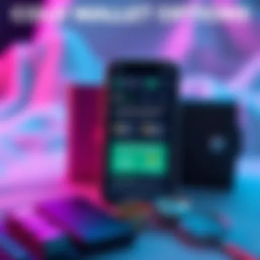 A comparison of different cold wallets including Jade, with a smartphone displaying seed phrase management, emphasizing security features.
