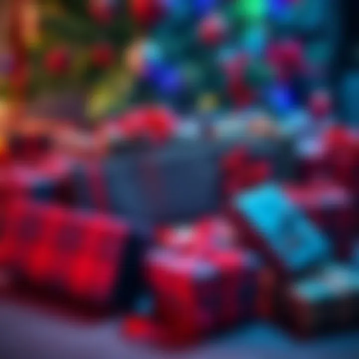 Cold Wallets for Christmas Gifts A selection of cold storage wallets wrapped as gifts for Christmas, showcasing various designs and colors, placed under a Christmas tree