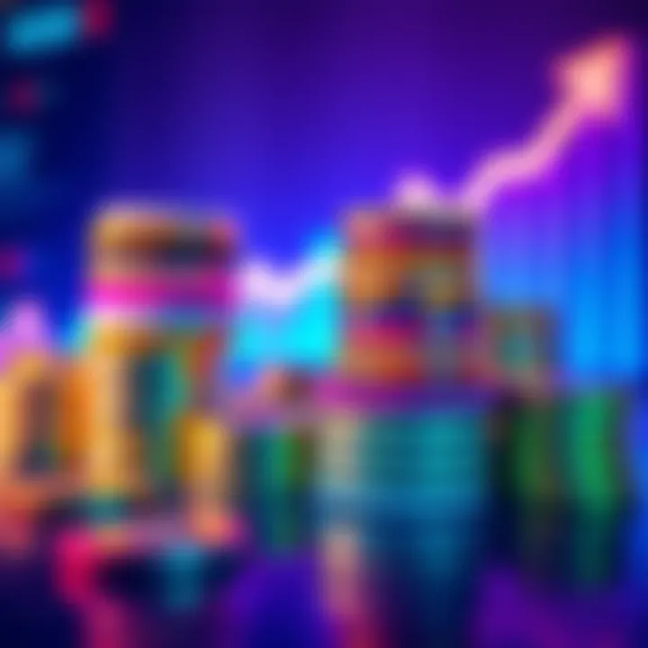 A variety of alternative cryptocurrency coins stacked together with a rising graph in the background, symbolizing Altseason in markets.