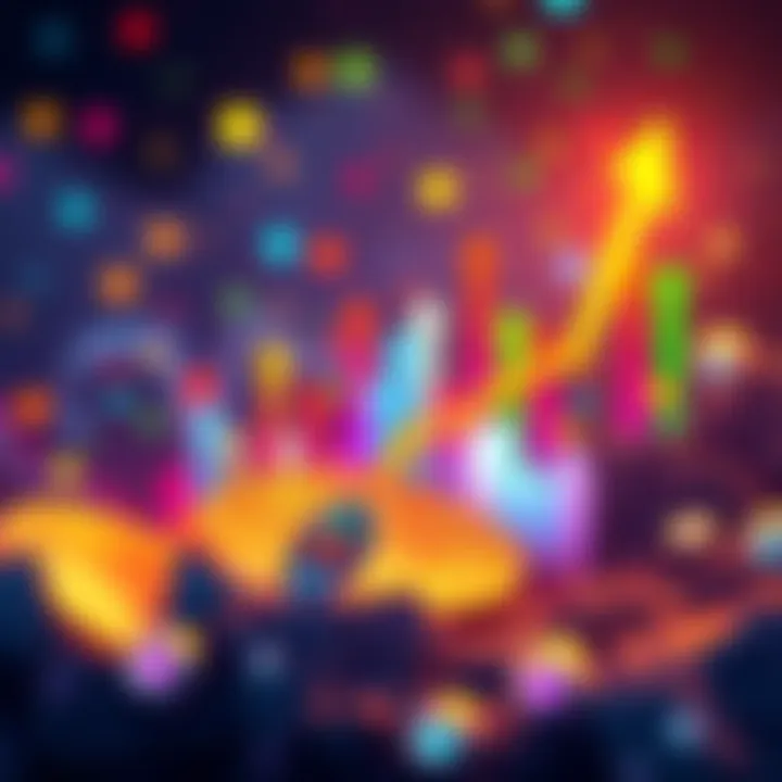 A vibrant graphic showing various altcoins rising in value, with upward arrows symbolizing market growth and excitement for investors.