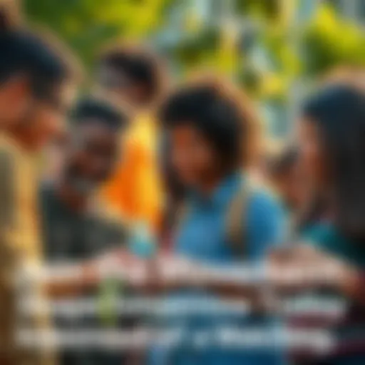 A group of diverse individuals taking part in a community project, working together to create a positive change in their environment.