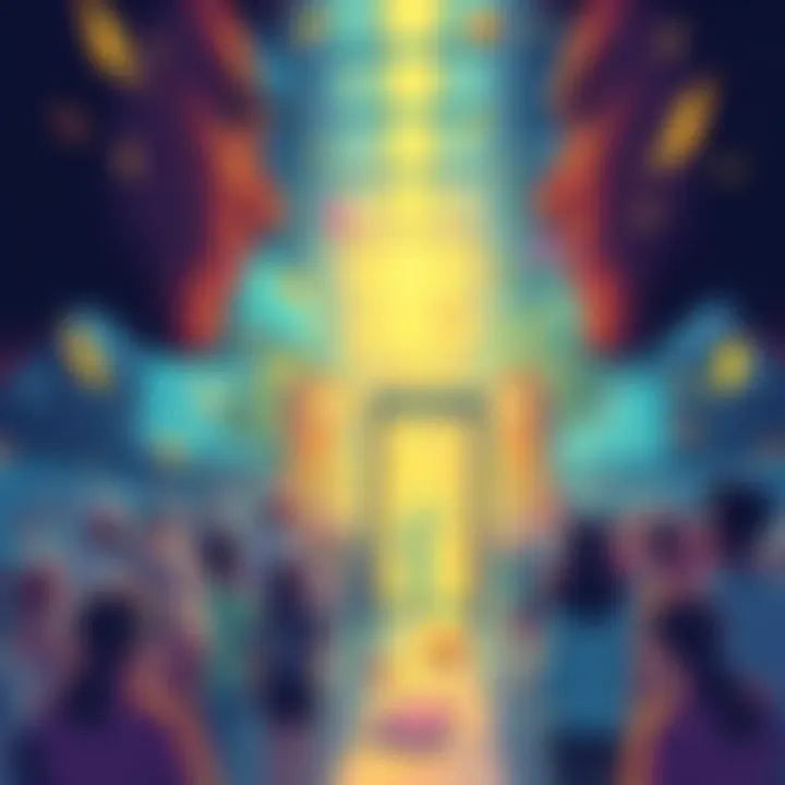 A vibrant illustration of a community working together towards financial empowerment through innovative crypto strategies.