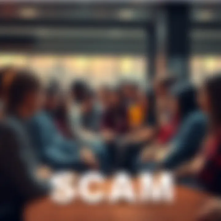 A group of community members gathered to share their experiences about a recent scam affecting them, expressing disappointment and concern.
