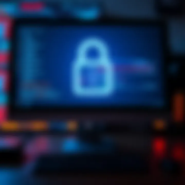 A computer screen displaying a lock symbol, representing the security of adding a pass phrase offline.